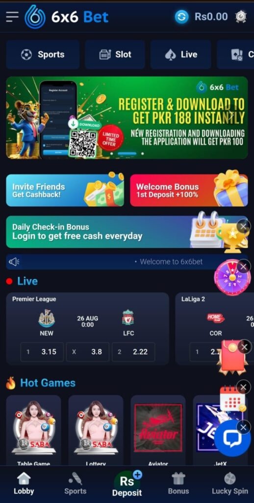 6X6 Bet Game