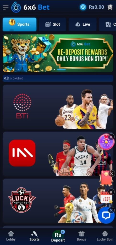6X6 Bet Game